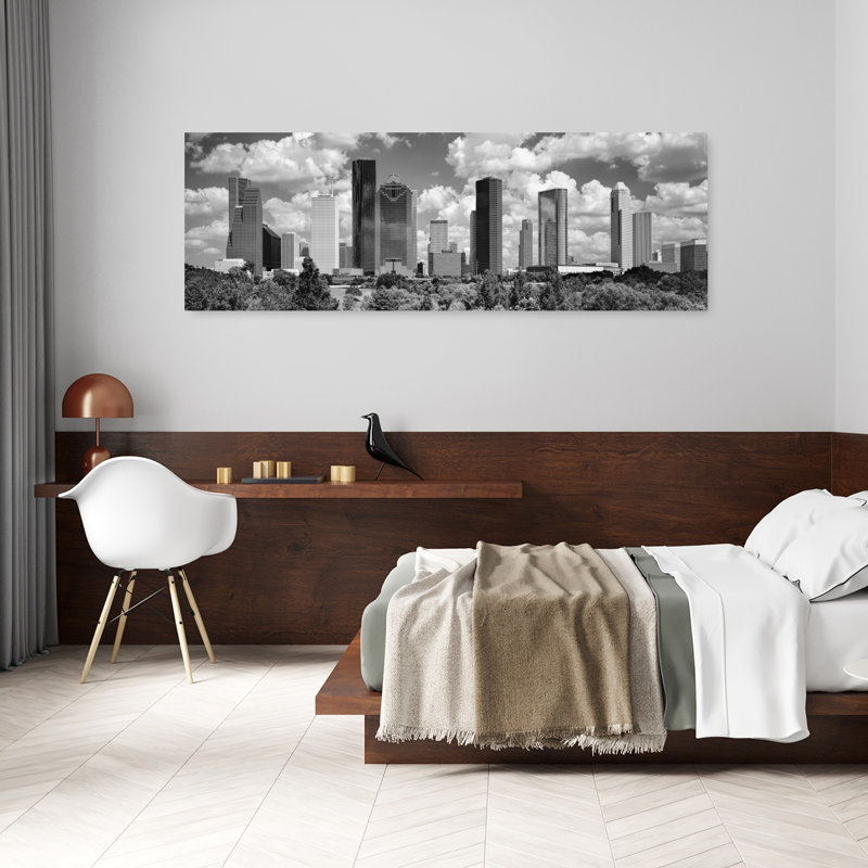 Skyscrapers In A City Houston Texas USA by Richard Sisk - Wrapped Canvas Panoramic Print, 50.8 cm H x 152.4 cm W