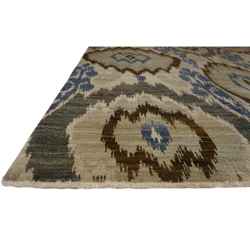 Jazz Hand Knotted Wool Area Rug, Rectangle 8' x 10'