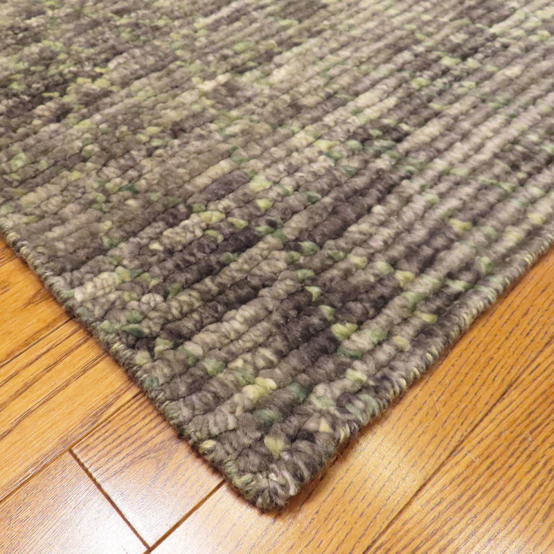 Mystique Hand Knotted Wool Geometric Area Rug, Rectangle 9' x 12'