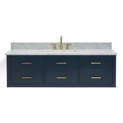 Ensemble de meuble-lavabo mural simple 61 po Ceinture