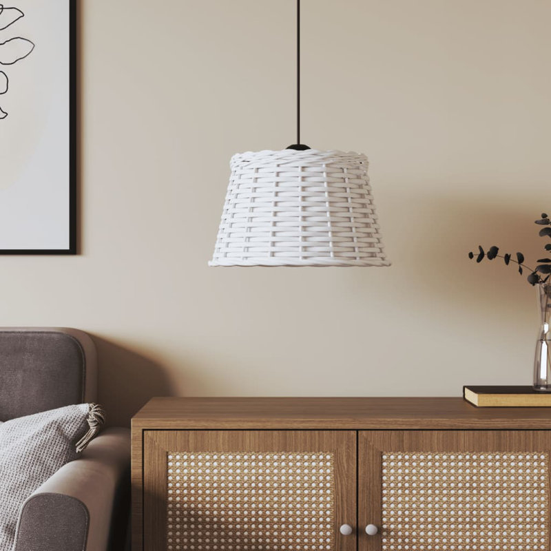 Chira Pendant Shade, White, 23cm H x 38cm W x 38cm D