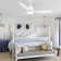 Loritta 52'' 3 - Blade Large Indooor Ceiling Fan With Light Kit and Remote, 3 LED Colors, 6 Speed Noiseless DC Motor, Timer