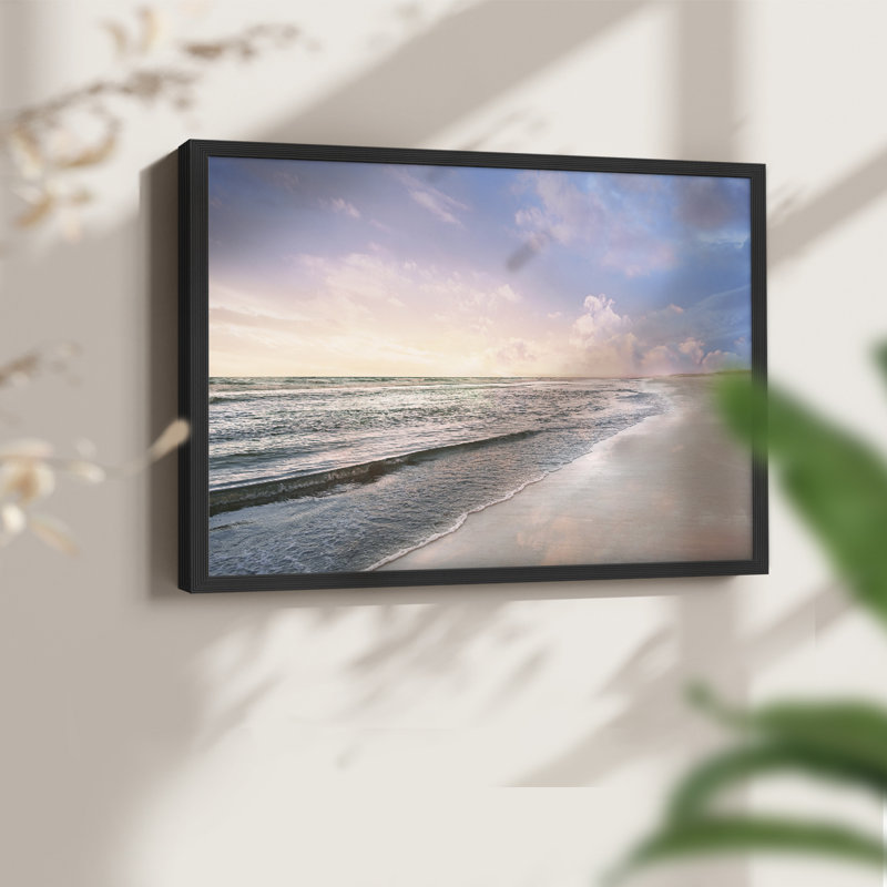 Zoey Beach -Framed Print - Restickable, 11" H x 14" W, Black