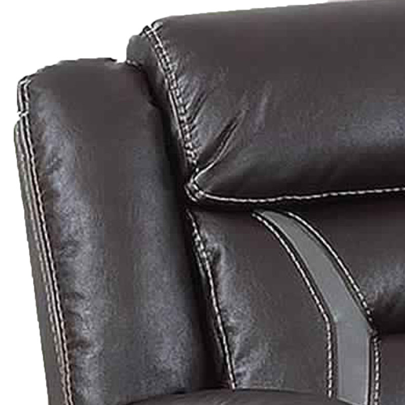73" Pillow top Arm Reclining Loveseat, Dark Brown