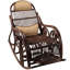 Chaise berçante en rotin