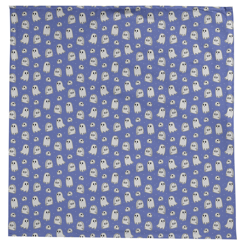 Nappe carrée à motif géométrique avicia, Bleu / Blanc
