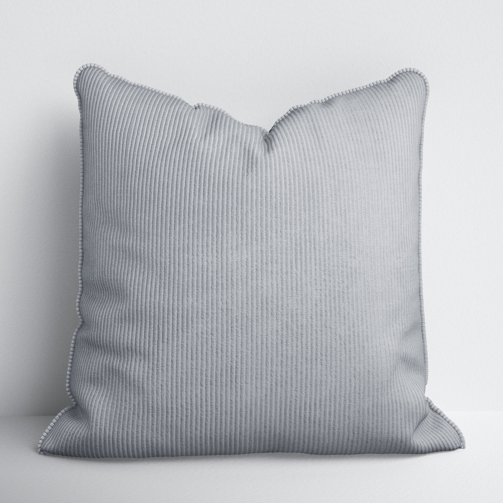 Saraphine Cotton Throw Pillow, Light Gray, 20" x 20", Polyester/Polyfill