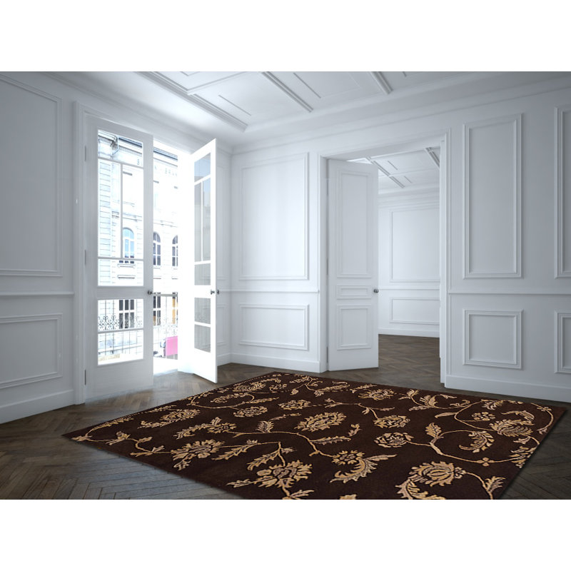 Mitcheldean Wool Floral Indoor Rug, Square 1'6"