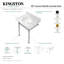 Lavabo console en marbre Carrara 30 pouces avec pieds en acier inoxydable Kingston Monarch Kingston (8 pouces, 3 trous)-51154822