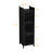 Modern Entryway Cabinet With Three Glass Doors, Black - Four Storage For Living Room, Bathroom, Dining Stylish Doors In Home Room-468413004-468413002