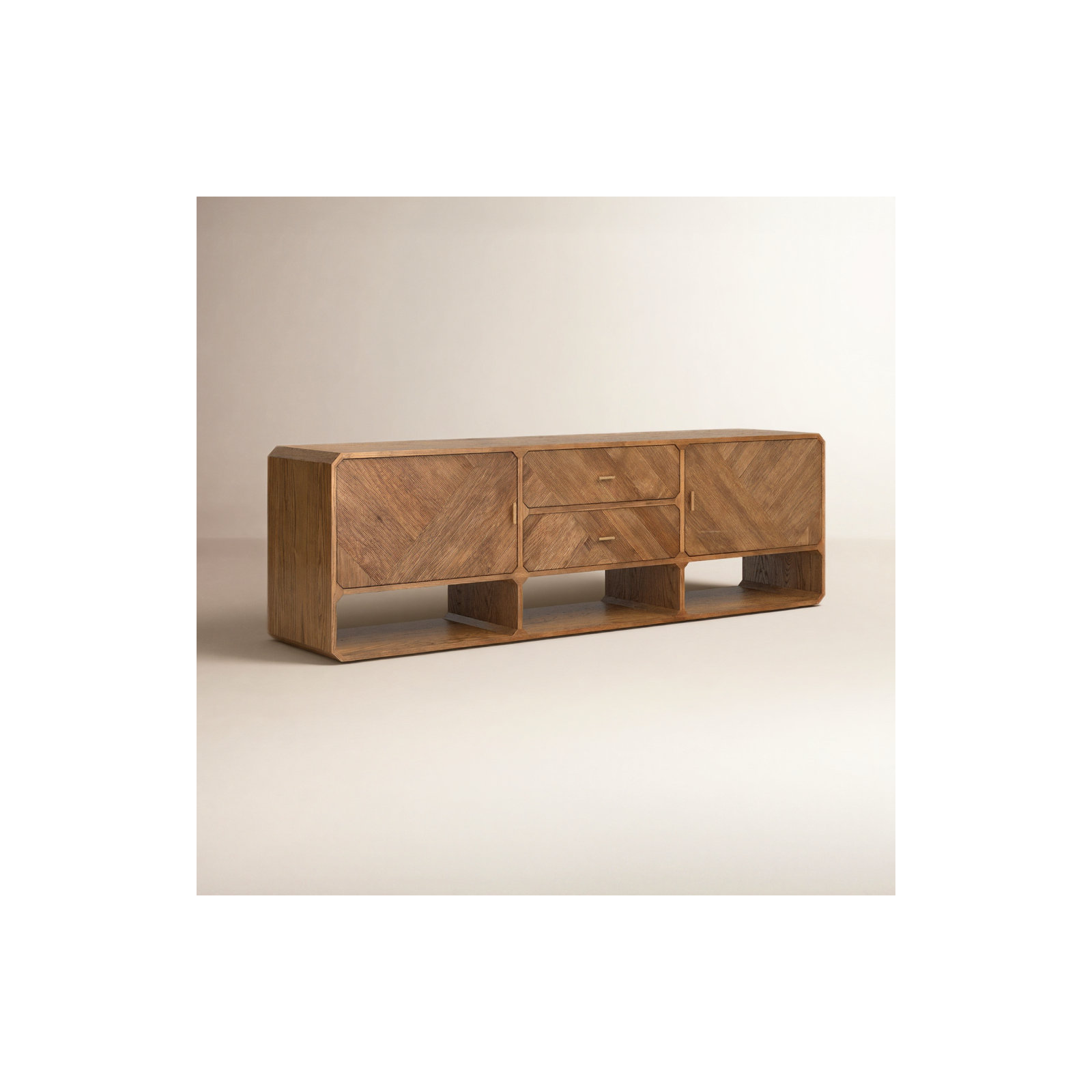 Harris 86'' Media Console, Natural Ash
