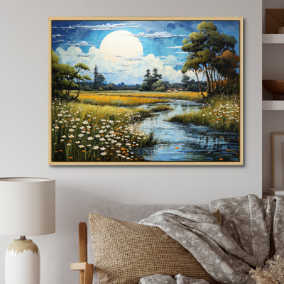 " Countryside Tranquil Pond Landscape "