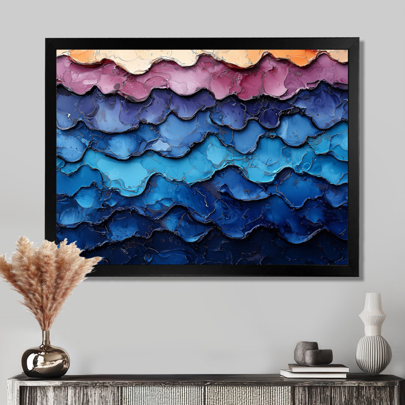 Wooldridge - Abstract Wall Art, Cadre simple, Noir, noir, noir, noir, H 12 po x l 20 po