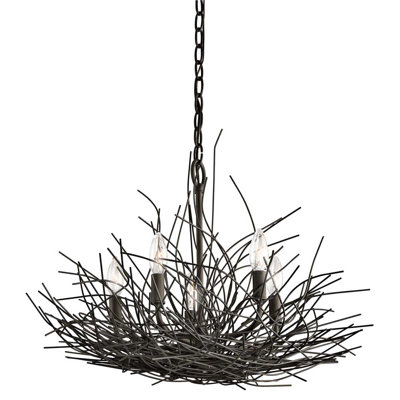Beachmount 5 - Light Candle Style Chandelier