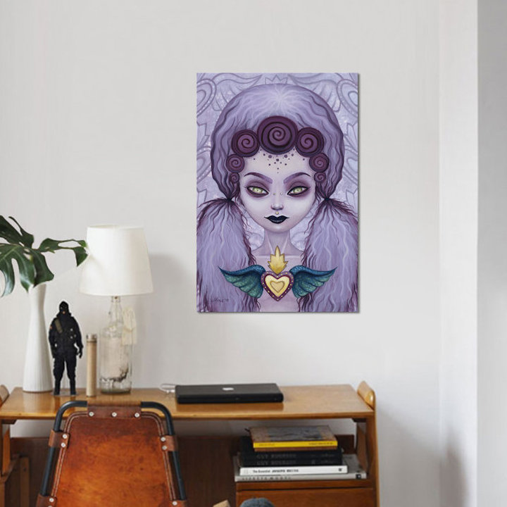 « rosa », impression sur toile, H 40 po x l 26 po x P 1,5 po, Pas de tapis, Toile tendue