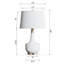 Lampe de table moderne en céramique et en bois massif de 26 po avec ports USB (blanc) - MCM Modern Funky-996788778