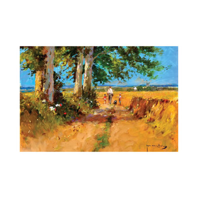 August Fields 1 Piece Wrapped Canvas Painting