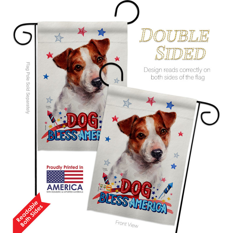 Drapeau de jardin Jack Russell 18,5 x 13 po