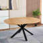 Table extensible, table à manger, table de bureau, table basse, pieds en métal, plateau en bois aggloméré-1680689761