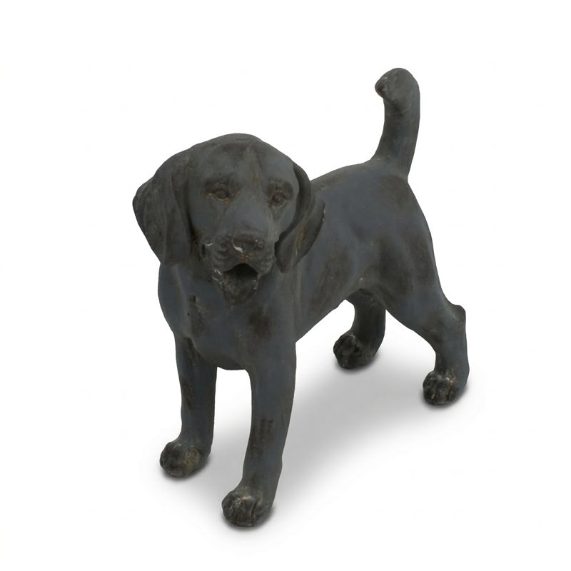 Odessa DOG Standing 34cm Blue Iron Effect, Grey