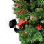 Arbre de Noël à l'envers 7,5 pi avec baies artificielles, pattes du père Noël et aiguilles de pin en PVC