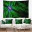 Tapisserie à motif en croix vert abstrait-28494691