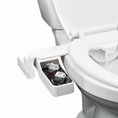 Bidet Attachment for Toilet Hot and Cold Dual Nozzles Adjustable Pressure