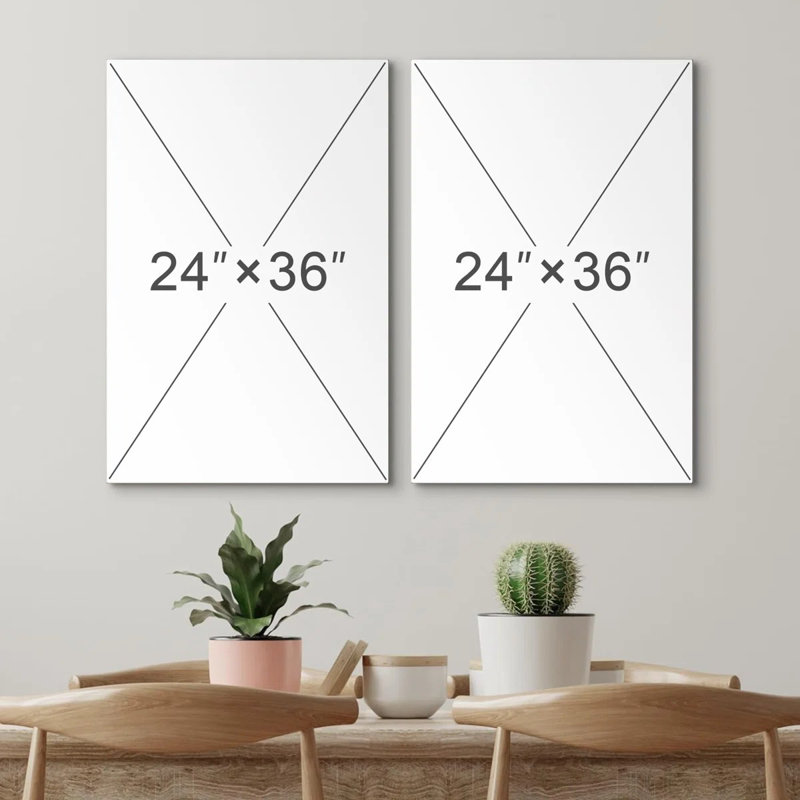 «Neutral Abstract Grid», reproduction de giclée sur toile encadrée 2 pièces, Toile tendue, H 36 po x l 48 po x P 1,5 po