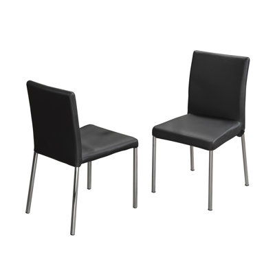 Chaise parsons rembourrée mate en noir