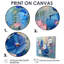 Bleu, rose, matin, gloire, bleu, Bonnets I - Blue Bonnets, art mural, salon-233467574-60989092