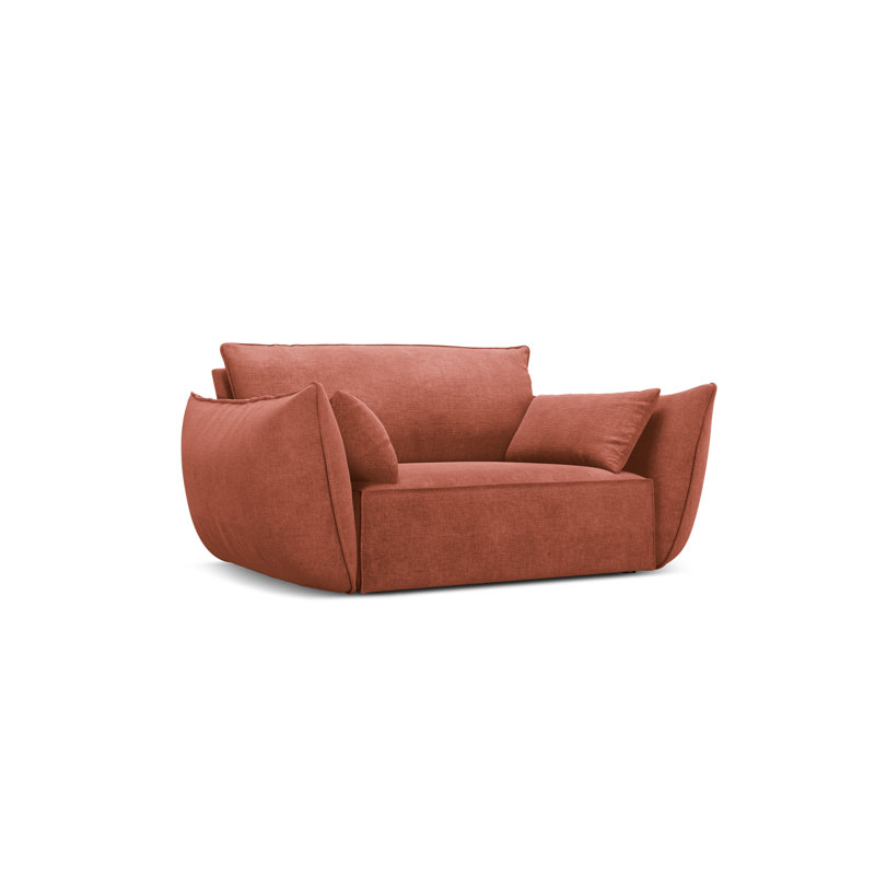 Lindasy Velvet Armchair, Terracotta 100% Polyester