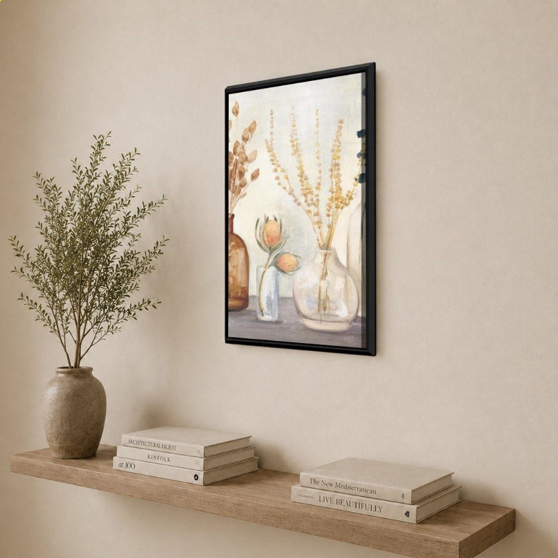 «Autumn Greenhouse I Amber» par Julia Purinton - Impression sur toile, 34" H x 24" W, Black
