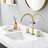 Two Handles Widespread 8 Inch Bathroom Faucet-110712797