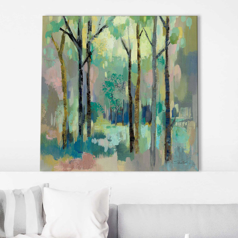 «Romantic Forest (Square)» par Silvia Vassileva, reproduction, Toile tendue, H 24 po x l 24 po x P 1,5 po