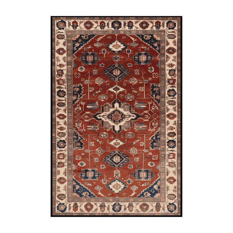 Tapis brun lavable à la machine, Rectangulaire 2 pi x 3 pi