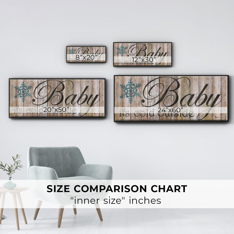Baby It's Cold- Framed Canvas