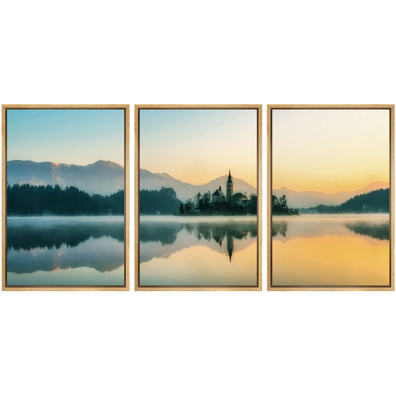 Nature Chaîne de montagnes Forêt Lac Nature Paysage naturel Photographie Réalisme Paysage rustique, H 24 po x l 48 po