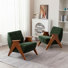 Kyajah 27.5" W Chenille Solid Wood Armchair