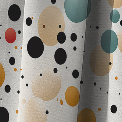 Motif à pois multicolore vibrant - Rideau abstrait - Rideau occultant - 1 panneau