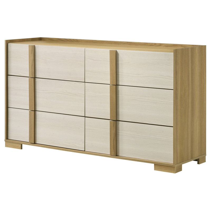 Commode 6 tiroirs Rolle Naturel