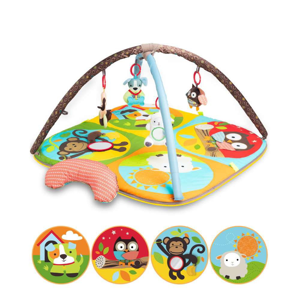 Baby Play Mat Zoo Theme Sensory Infant Toys Keep Baby Occupied Toddler Activity Gym Develop Neck Strength Play Gym For Babies 0-6 Months Washable Baby Gyms & Playmats Keeygo