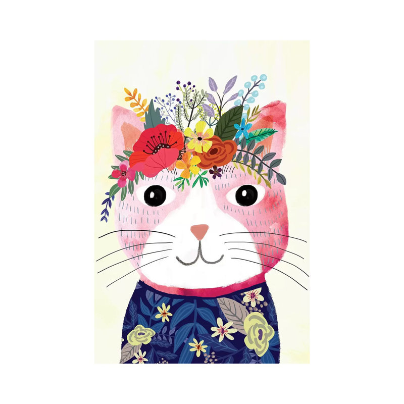 Mafi The Cat by Mia Charro - Wrapped Canvas Painting, 66.04 cm H x 45.72 cm W x 1.91 cm D