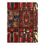 Tapis unique en laine noué à la main de style années 1970 de 9 pi 11 po x 6 pi 11 po rouge / brun / bleu