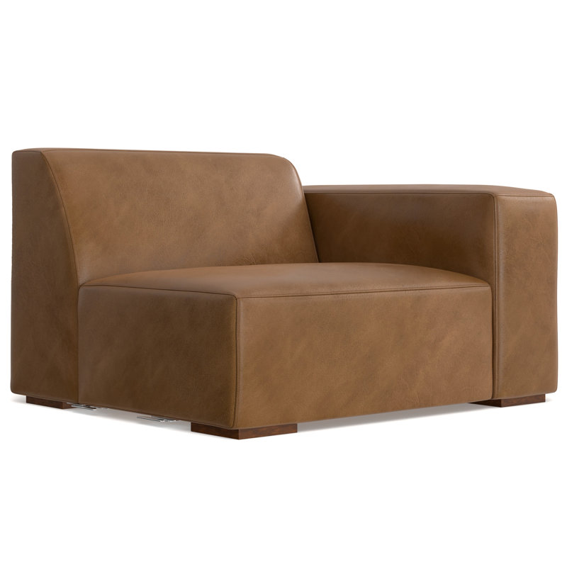 Fauteuil d'appoint Rex, Orienté à droite, Brun caramel