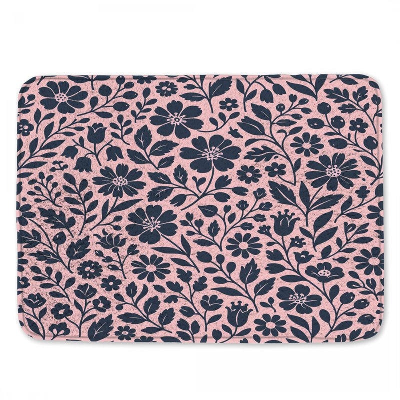 Tapis de bain Floral, 34in W x 21in L