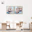 "Blush Pink Whimsy", ensemble de 2 reproductions d'art sur toile par -343044555-343044554-343044545