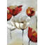 Impression abstraite de fleurs rouges et blanches - Décoration romantique-576538419