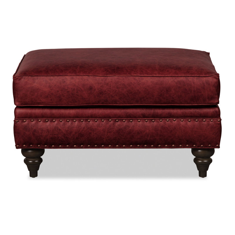Repose-pieds Taheem, Cuir véritable bourgogne