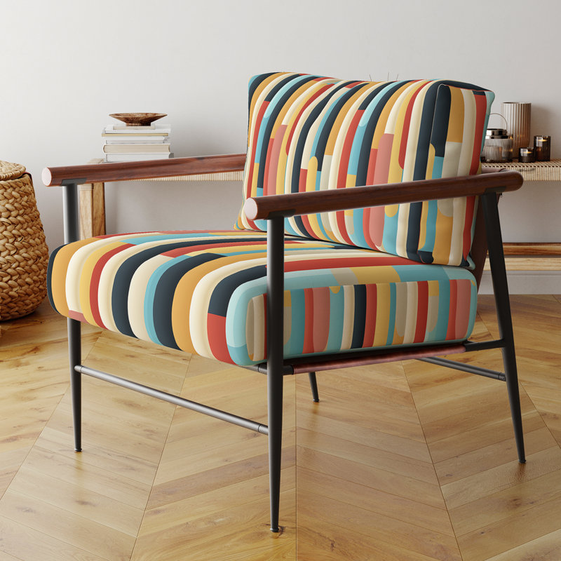 Fauteuil d'appoint rembourré moderne et contemporain Pastel