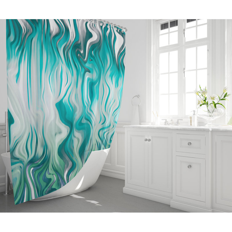 Adamae Abstract Shower Curtain, 72" H x 70" W